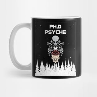 Psychology Ph.D Graduation Funny Alien design Mug